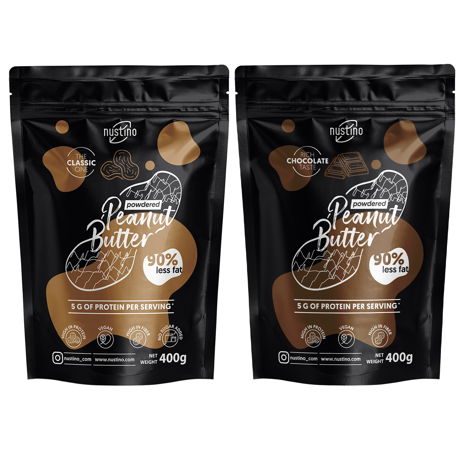 Zestaw Maso Orzechowe w Proszku Nustino 2x400g