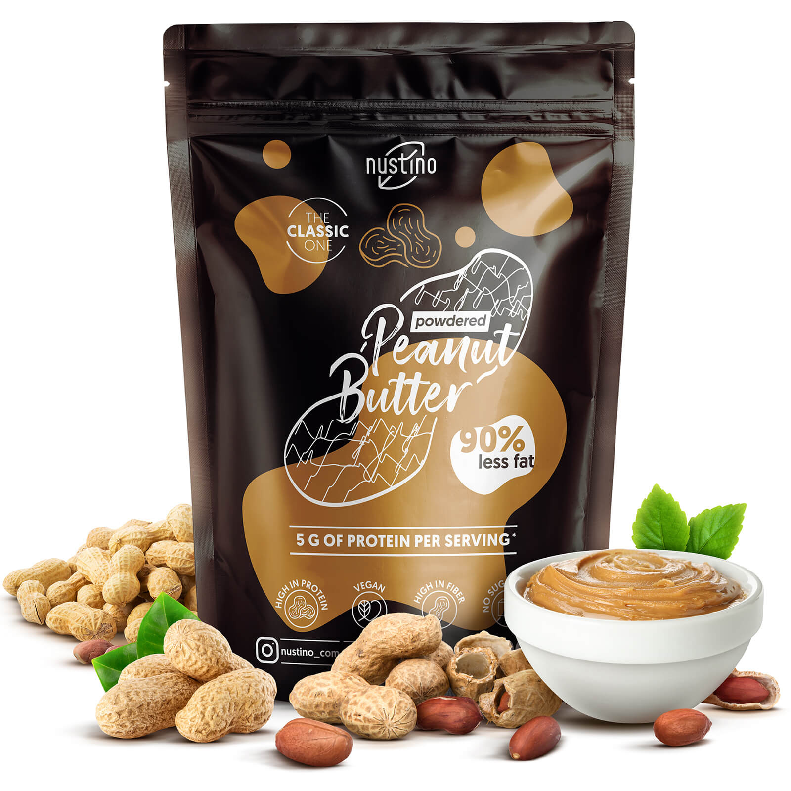 Nustino - Maso Orzechowe w Proszku - Classic (bez dodatku cukru) 400 g