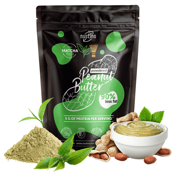 Nustino – Powdered Peanut Butter – Matcha (no sugar added) 400g