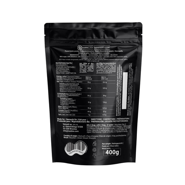 Nustino - Erdnussbutter in Pulverform - Zimt 400g