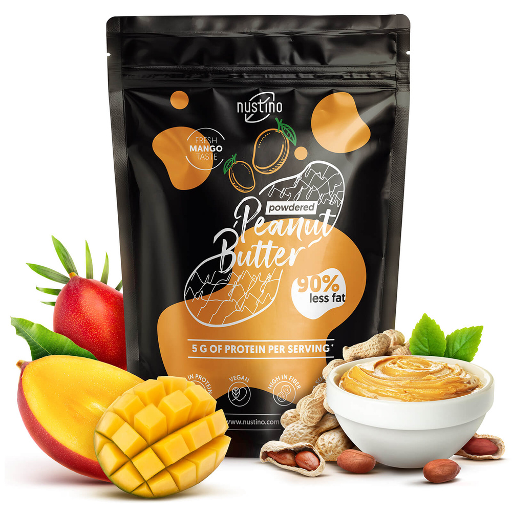 Nustino - Masło Orzechowe w Proszku - Mango (bez dodatku cukru) 400 g